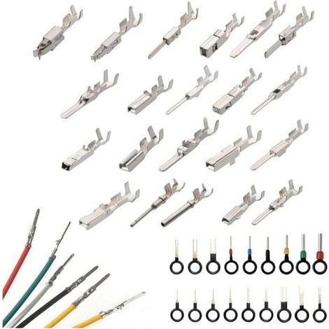 Juego de 340 conectores para automóviles, enchufes para cableado automotriz, tamaños de 1 a 3,5 mm. (1/4)