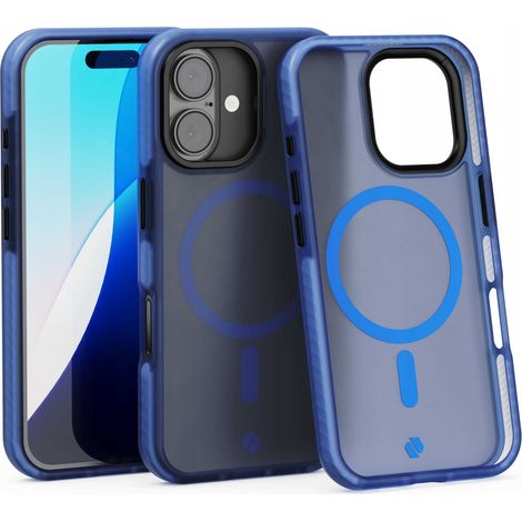 Coque Spacecase Hybrid Fusion Mag pour iPhone 16 bleu foncé (1/5)