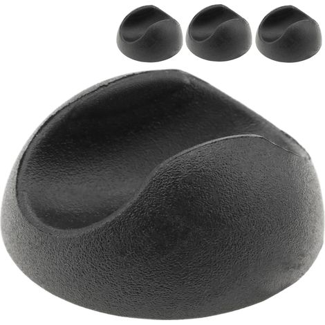 PrimeMatik - Protecteur de caoutchouc pour pieds et jambes Hairpin pour table 4-pack noir (1/5)