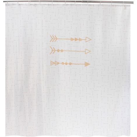 Rideau de douche design ethnique ARROW GOLD