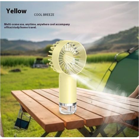 Tragbarer Nebelventilator – Mini-USB-aufladbar, 3 Geschwindigkeitsstufen – Kühlgerät für Büro & Strand – Beige (1/5)