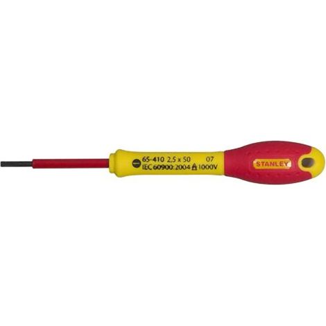 Stanley Tools Fatmax Vde Insulated Screwdriver Parallel Tip 2.5 X 50Mm