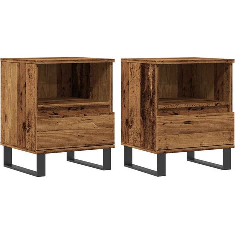 Maison Exclusive - Nachttische 2 Stk. Altholz-Optik 40x35x50 cm H