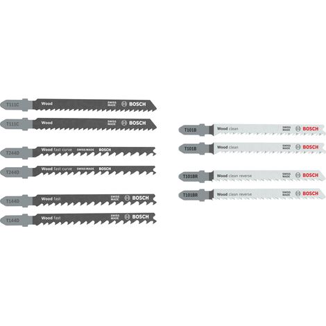 Bosch Jigsaw/reciprocating saw blades, sets Wood Jigsaw Blade Set, 10 pcs 2607012069
