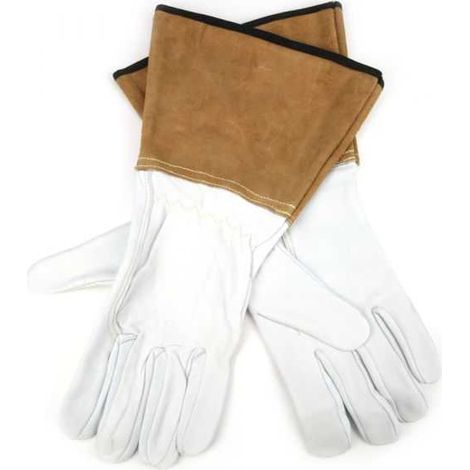 Gants manche longue. Cuir, bois et jardin. Taille 10. HanderGreen® (1/4)