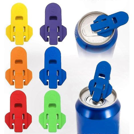 Ouvre-boîtes 6 pièces avec capuchon anti-poussière, pratique et sûr pour une utilisation sur les boîtes de boissons et de produits alimentaires. (1/5)
