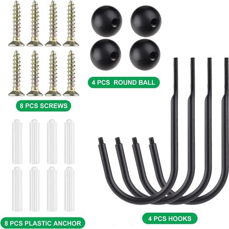 Crochet de rideau en alliage d'aluminium de 16 cm, crochet de fixation pour rideau, crochet pour corde de rideau, crochet pour rideau en tissu (1/5)