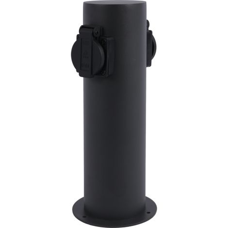 Colonnina presa giardino Polux Elektri 28cm 2x230V IP44 grafite (1/3)