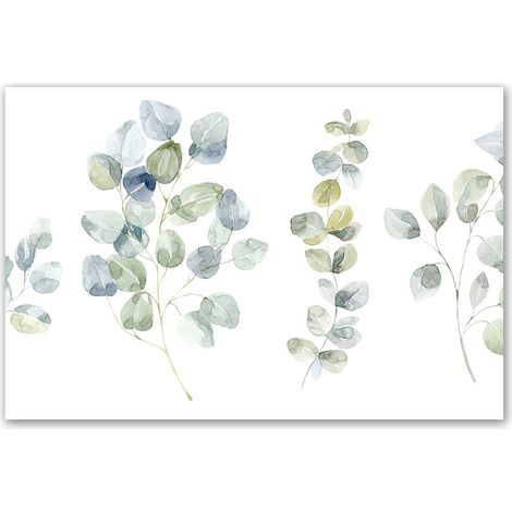 Tableau branchages eucalyptus aquarelle
