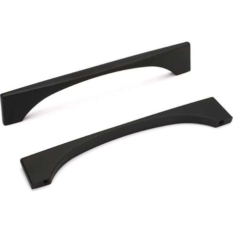 Tiradores para cajoneras de 160 mm, de acero negro, juego de 6 piezas.