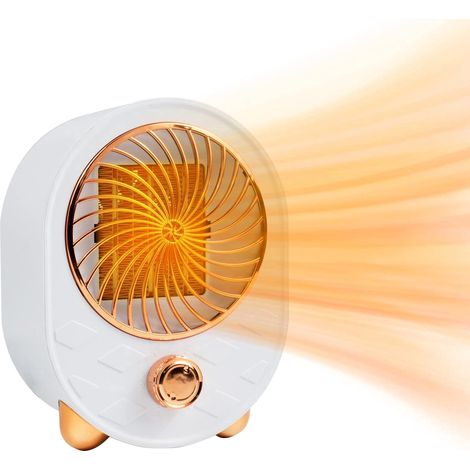 Radiateur électrique économique, radiateur d'appoint 1000W, mini radiateur électrique PTC, radiateur soufflant avec 2 modes de thermostat réglables (1/5)