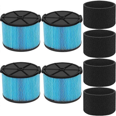 Lot de 4 filtres VF3500, compatibles avec les aspirateurs Ridgid de 4 gallons, filtre à poussière fine 26643, remplacement pour WD40700 et WD30500. (1/5)