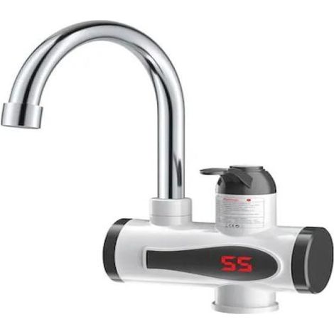 Calentador de agua eléctrico instantáneo, grifo de cocina, calentador de agua para grifo, depósito de agua caliente, enchufe europeo. (1/5)
