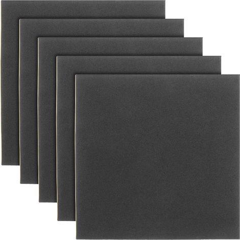 Coussinets Anti-vibrations Lot de 5 Dimensions 150x150x5 Mm en Eva Noir Résistants la Corrosion L'huile, pour Armoires Électriques et Voitures (1/5)