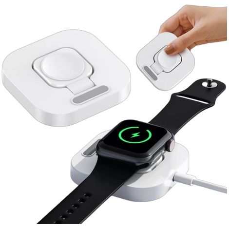 Mini caricabatterie a induzione per Apple Watch USB Alogy Mini Stand Charger Bianco (1/5)