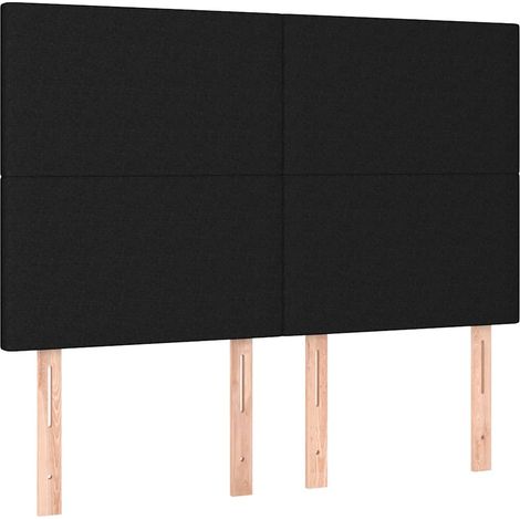 Maison Exclusive - Cabecero de cama de tela negro 144x5x118/128 c (1/5)