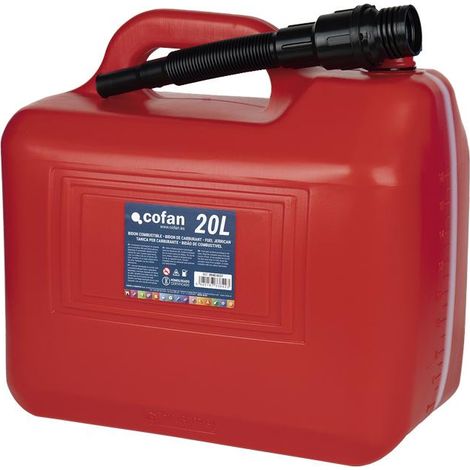 COFAN bidón de combustible 20 l caja 3 unid. , Bidón fabricado en polietileno reforzado con una densidad superior a 1,2 g /cm3. Válido para todo tipo de petróleo