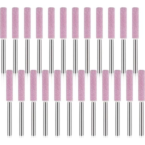 Packung mit 24 Kettensägen-Schärfsteinen, 3 x 4,8 mm, Polier- und Schleifwerkzeug