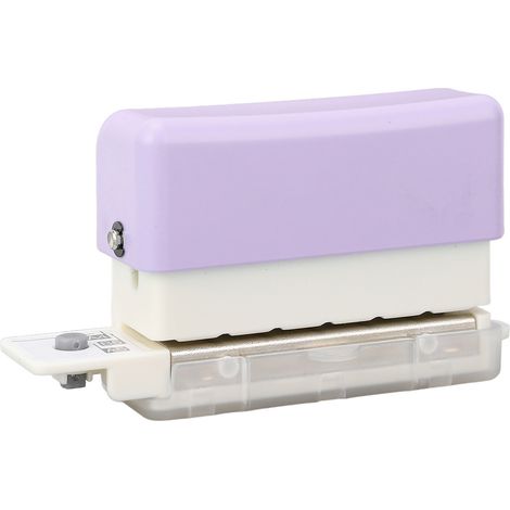 6-Loch-Locher für 2 Blatt Papier, tragbarer Locher für A5, B5 und A4, violett, ideal für Schüler. (1/5)