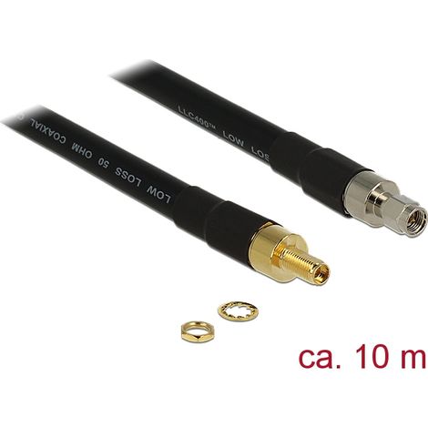 Hf sma stecker  sma buchse 10 m cfd400 low loss delock