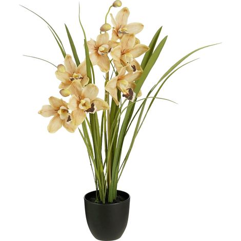 Mica Decorations Kunstpflanze Cymbidium im Topf pfirsich Ø 26 x 71 cm Pflanze
