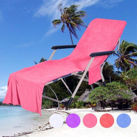 Serviette De Chaise De Plage - Microfibre - 210 X 73 Cm - Pour Chaise Longue Piscine Ou Plage - 1 Pièce