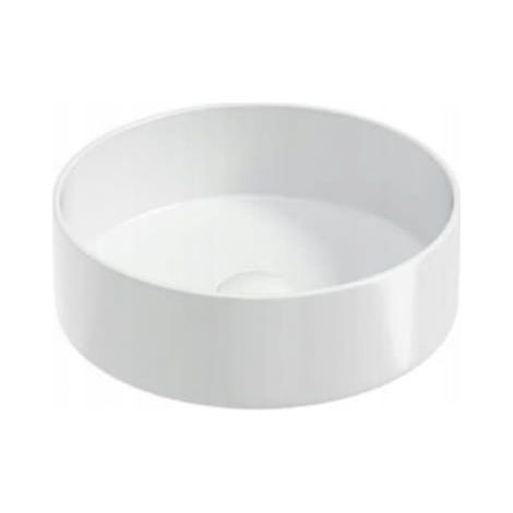 Vasque à poser en céramique 36x36x12cm lavabo de salle de bain rond (1/5)