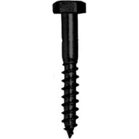 tirafondo de cabeza hexagonal din 571. acero aparente. negro pavonado. 8x60mm