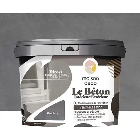 Mortier coloré MAISON DÉCO Le Béton Graphite 5kg