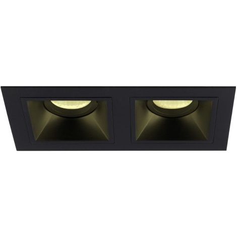 Faretto incasso rettangolare nero 2xGU10 50W Maxlight