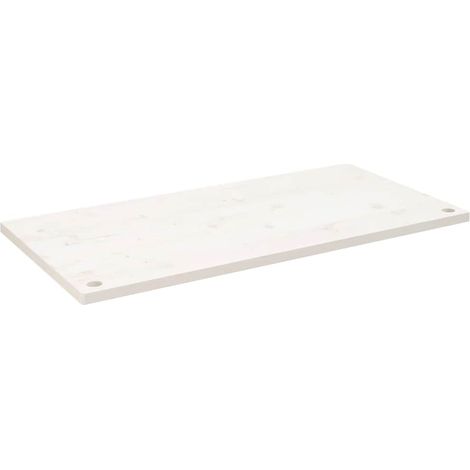 Maison Exclusive - Piano Scrivania Bianco 110x55x2,5 cm in Legno Massello di Pino