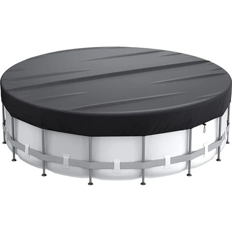 Couverture ronde de 2,4 m pour piscine hors sol, protection solaire, avec accessoires. (1/5)