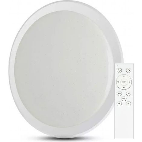 Lámpara de techo LED V-TAC de 60 W con control remoto, CCT 3 en 1, efecto estrellado, 565 x 75 mm, regulable