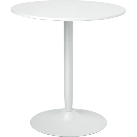 Minimalist White Dining Table for Two-75Hx70cm Perfect for Small Spaces and Modern Interiors