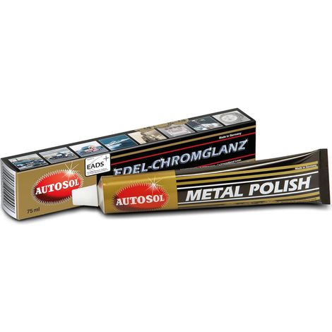 Autosol 1001000 agent à polir métal noir, nettoie et fait briller chrome, aluminium, laiton, cuivre et acier inoxydable