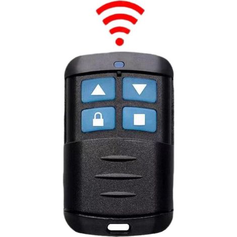 FLAMMKRAFT-Télécommande 433MHz 4 touches, compatible porte garage/volet/portail, étanche, avec mousqueton (1/4)