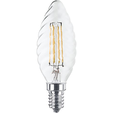 10PZ LAMPADA LED A FILAMENTO 'SPIRALE' CALDA 2700K  4W=37W E14 - 470 lm