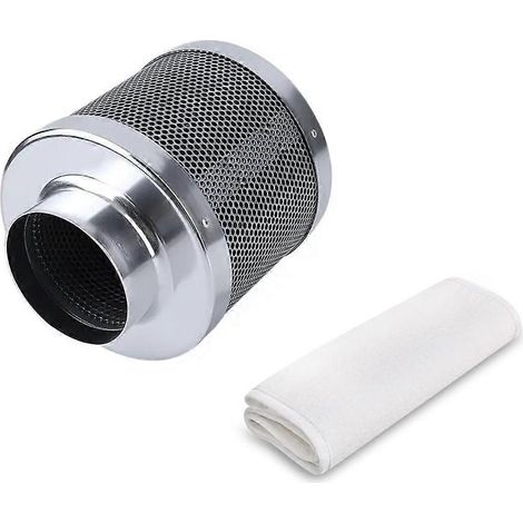 Filtre à charbon actif de 10 cm (4 pouces) avec purificateur d'air au charbon, kits de tente de culture, contrôle des odeurs et ventilation (1/5)
