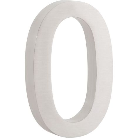 Zelsius Hausnummer „0“ aus Edelstahl, Nummern verfügbar (1/4)