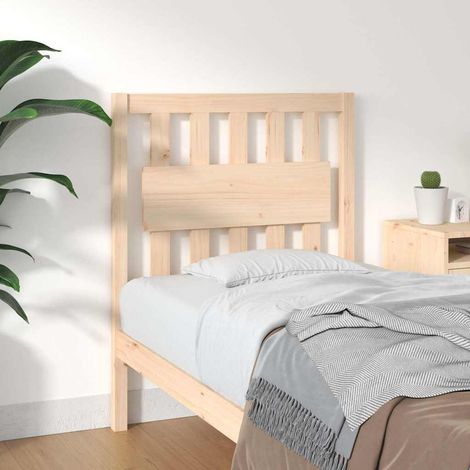 vidaXL Cabecero de cama madera maciza de pino 80,5x4x100 cm (1/5)