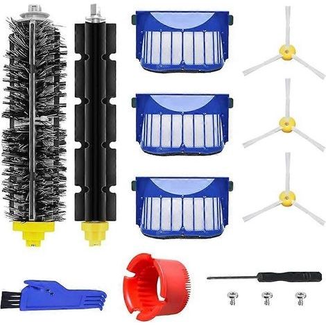 Pièces de rechange pour aspirateurs robots iRobot Roomba séries 600, 694, 675, 692, 690, 600 et 500 (modèles 595, 585 et 564) : filtres de brosse (1/5)