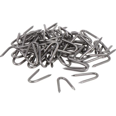 Crampons - Métal - Pour Clôture Protection Faune Sauvage et Forestière - 200 Pièces (1/5)