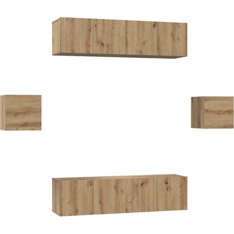 Maison Exclusive - Ensemble meuble TV 6 pcs Chêne artisanal Bois d'ingénierie
