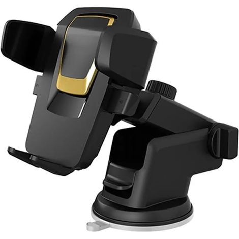 Support téléphone voiture universel, tableau de bord console centrale, ventilation, antidérapant ventouse, support navigation doré (1/5)