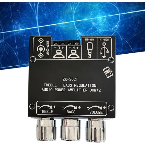 Kit de module amplificateur audio stéréo double canal Bluetooth 2.0 avec carte d'amplificateur de puissance numérique Bluetooth (1/5)