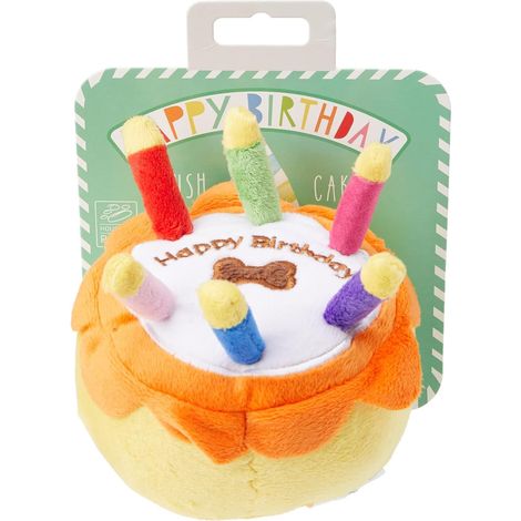 Jouet couineur Doux pour Chien Motif gâteau d'anniversaire Taille S 13 cm (1/5)