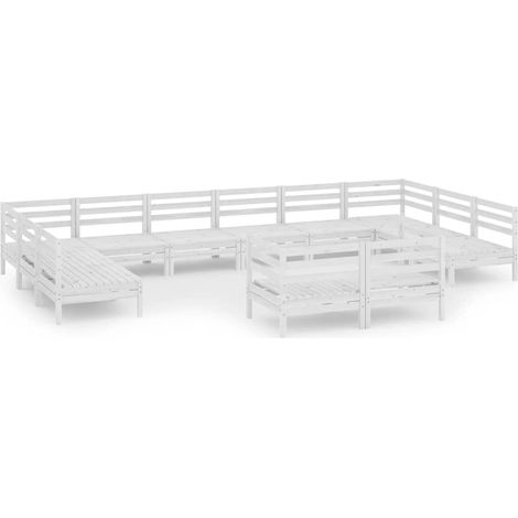 Maison Exclusive - Juego de muebles de jardín 12 piezas madera ma (1/5)