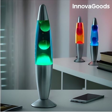 Lampe de Lave Magma InnovaGoods-Rouge- V0100522 Rouge