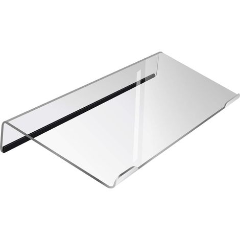Support De Clavier D'Ordinateur - Plateau De Clavier En Acrylique Transparent Avec Bande En Caoutchouc, Élévateur De Clavier En Acrylique (Support) Pour Une Saisie Ergonomique Facile (Mise À Niveau Av (1/5)