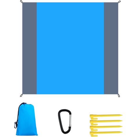 Tapis de Plage Anti Sable 200 x 210 cm, Tapis Plage imperméable, Ultra légère, Couverture de Plage Anti Sable Portable Résistante, pour Plage